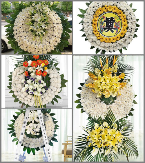 山东莱芜莱城区方下镇刘封邱村花圈速递